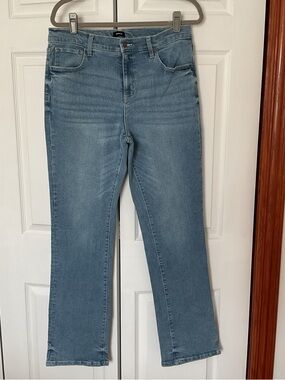 Express Light Blue Straight Leg Jeans
